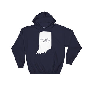 navy just south of heaven indiana hoodie
